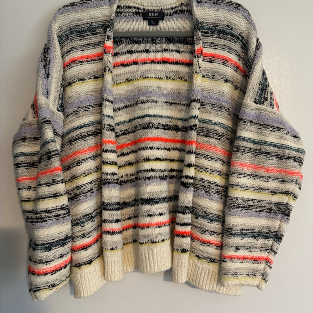 Anthro Maeve Multicolor Striped Cotton Sweater